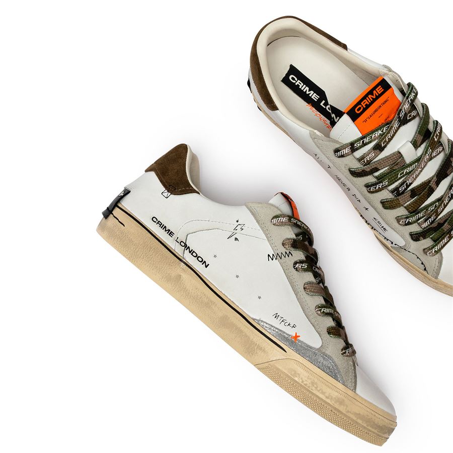 Deconstructed military green sneakers da uomo Crime London | 19071PP810